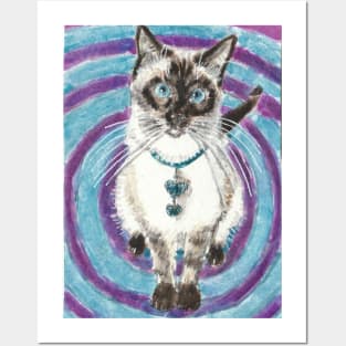 Milo Siamese cat Posters and Art